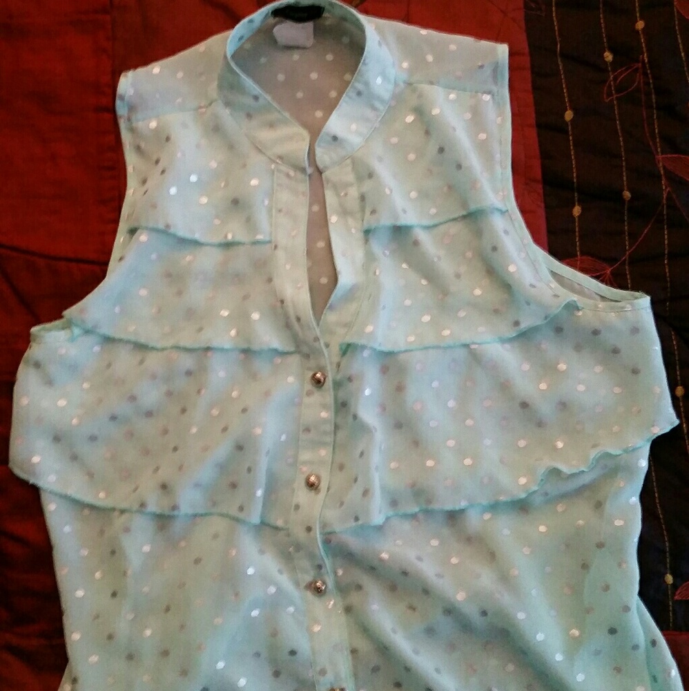 Pale mint green blouse